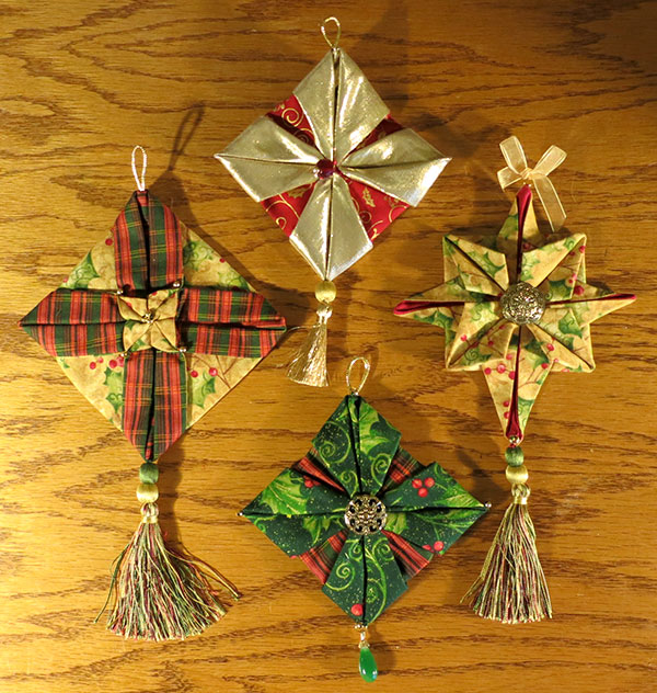 Fabric ornaments for Christmas by Susan Joy Noyes