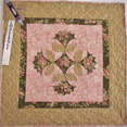 Small quilt - floral pink, white and tan